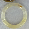 Transparent Yellow to White Quartzite Jade Bangle 天山玉手镯 Internal Diameter 56.9mm 60.55g 11.7 by 11.7mm