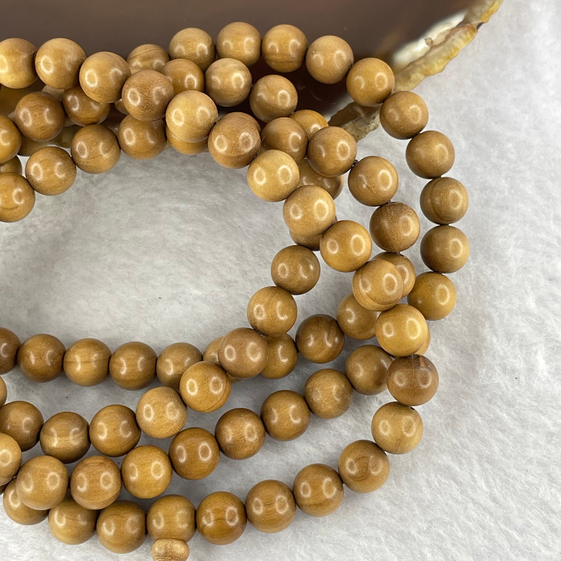 Natural Wild Old India Sandalwood Necklace 印度老山檀  30.98g 8.3mm 108+6 Beads - Huangs Jadeite and Jewelry Pte Ltd