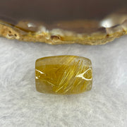 Good Grade Natural Golden Rutilated Quartz Crystal Lulu Tong Barrel 天然金顺发晶水晶露露通桶 
5.63g 12.2 by 13.2mm - Huangs Jadeite and Jewelry Pte Ltd