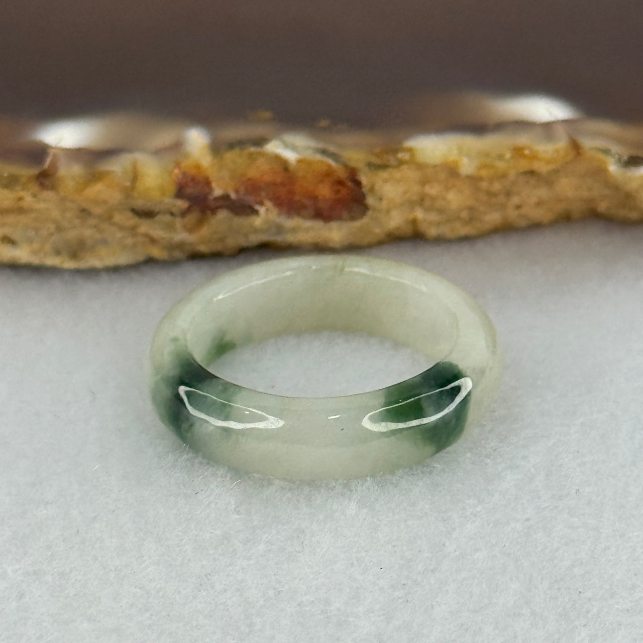 Type A Light Lavender Green with Blueish Green Patches Jadeite Ring 3.11g 5.5 by 3.5mm US6.6 HK14.5 (Very Slight Internal Line)