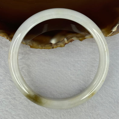 Type A Light Lavender Green with Brown Patches Jadeite Bangle 46.83g Internal Diameter 57.8mm 12.5 by 7.0mm (Very Slight Internal Line)