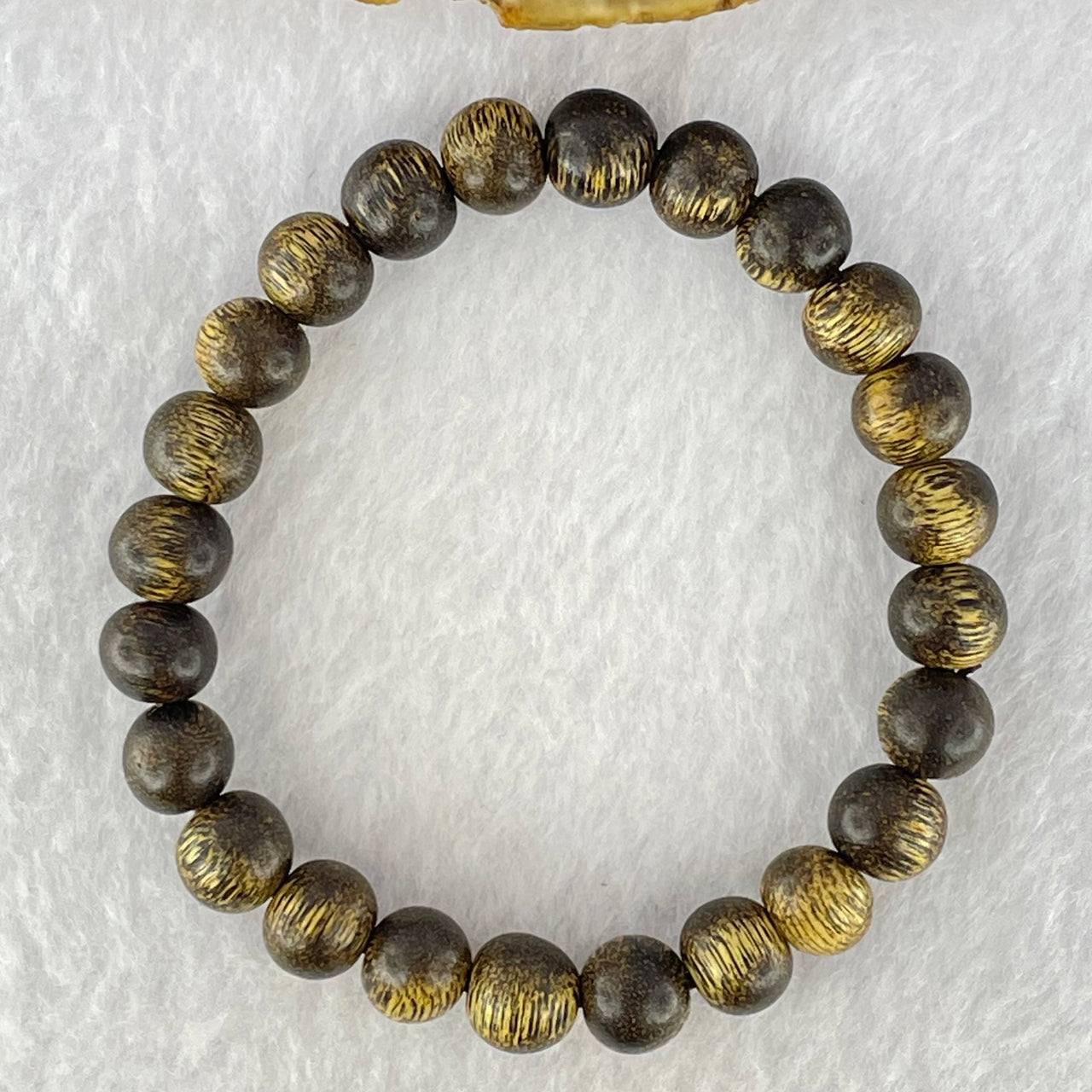 Natural Wild Vietnam Lu Qi Nan Agarwood Beads Bracelet 天然野生越南鹿其南沉香珠手镯 6.71g 16cm 9.0mm 24 Beads