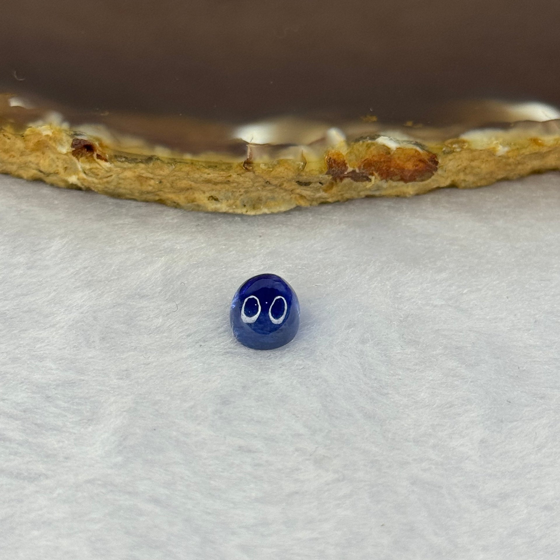 Natural Blue Sapphire Cabochon 4.51ct 9.1 by 7.4 by 5.9mm - Huangs Jadeite and Jewelry Pte Ltd