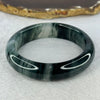 Transparent Colourless with Dark Greenish Black Piao Hua Sodium Feldspar Jade Bangle 水沫玉手镯 Internal Diameter 58.3mm 59.21g 15.3 by 9.0mm