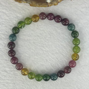 Good Grade Natural Tourmaline Beads Bracelet 好的天然碧玺珠手链 15.63g 16cm 7.3mm 26 Beads - Huangs Jadeite and Jewelry Pte Ltd