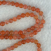 Natural Red Agate Beads Elastic Necklace 天然樱桃红玛瑙项链 24.80g 50cm 5.9mm 98 Beads