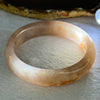 Transparent Pink with Purple and Orange Quartzite Jade Bangle 天山玉手镯 62.0mm 62.98 by 15.5 by 8.8mm