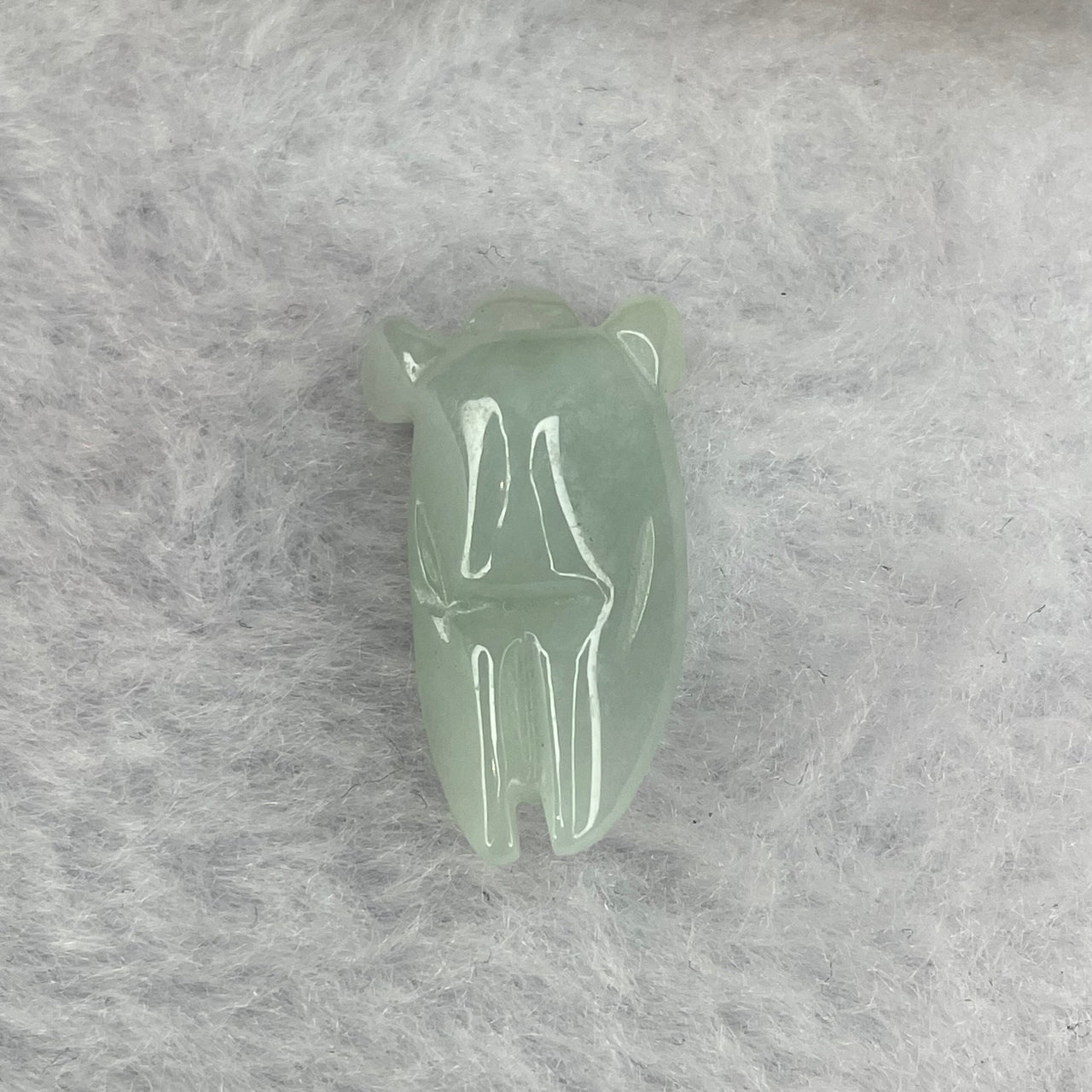 Type A Light Green Jadeite Cicada 22.2 by 12.2 by 6.0 mm 2.20g - Huangs Jadeite and Jewelry Pte Ltd