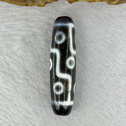 Natural Powerful Tibetan Old Oily Agate 9 Eyes Dzi Bead Heavenly Master (Tian Zhu) 九眼天诛 12.68g 48.5 by 12.7mm - Huangs Jadeite and Jewelry Pte Ltd