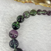 Natural Intense Deep Purple and Green Fluorite 21 Beads 12.4mm 32.70g - Huangs Jadeite and Jewelry Pte Ltd