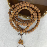 Natural Wild Australian Sandalwood 檀香 Beads Necklace 59.67g 9.7 mm 111 Beads 9.7 mm 111 Beads /  2 Hulu Beads - Huangs Jadeite and Jewelry Pte Ltd