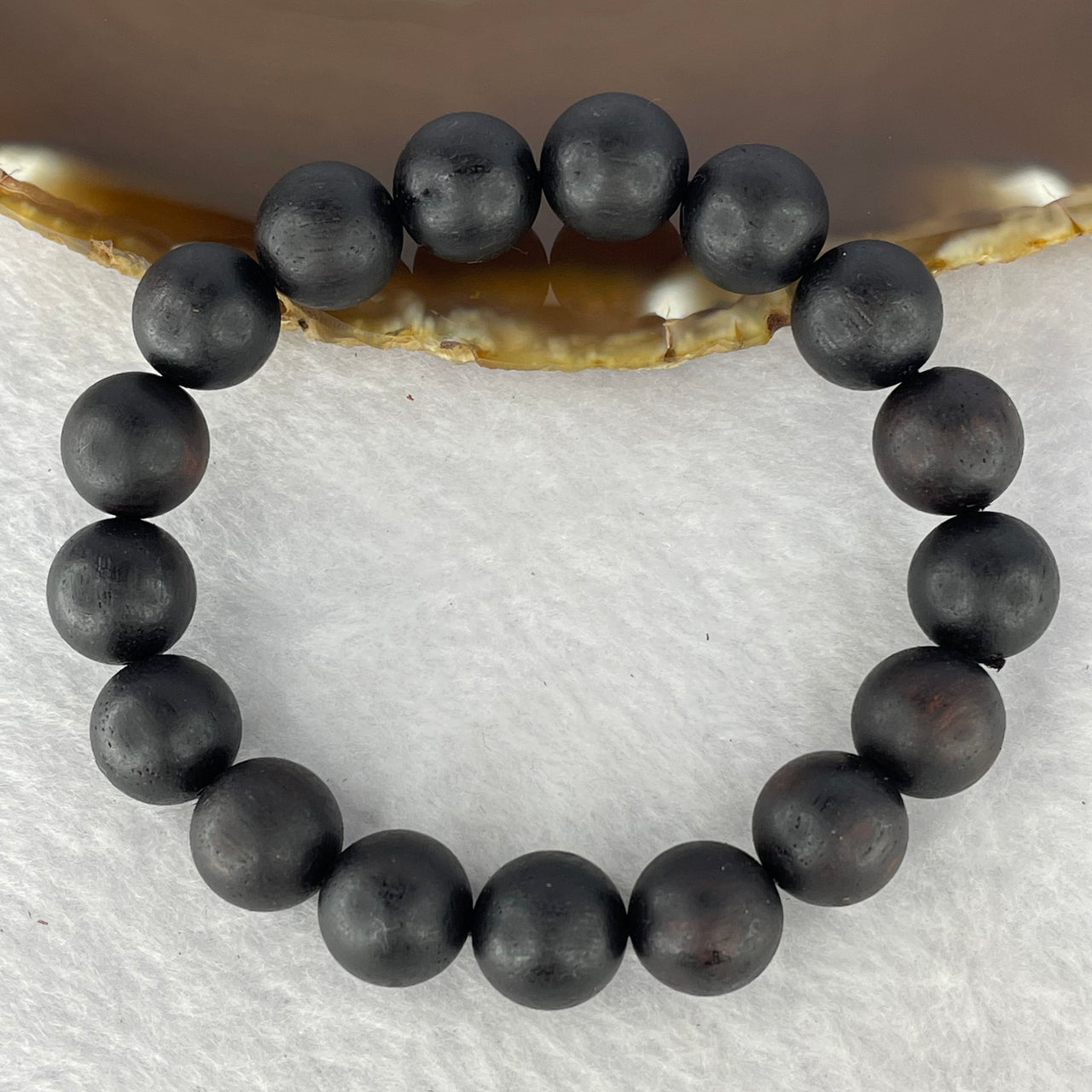 Natural Wild Hainan Jiang Zhen Xiang ( Acronychia Pedunculata) Beads Bracelet (Sinking Type) 天然野生海南降真香珠手链  14.43g 18cm /12.1mm 17 Beads - Huangs Jadeite and Jewelry Pte Ltd