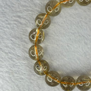 Natural Golden Rutilated Quartz Beads 天然金发水晶手链 42.73g 18cm 12.4mm 17 Beads - Huangs Jadeite and Jewelry Pte Ltd