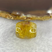 Good Grade Natural Golden Rutilated Quartz Crystal Lulu Tong Barrel 天然金顺发晶水晶露露通桶 
5.59g 16.0 by 13.7mm - Huangs Jadeite and Jewelry Pte Ltd