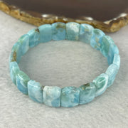 Certified Natural Larimar Bracelet 27.16g 18cm 13.9 by 10.1 by 4.7mm 20 pcs - Huangs Jadeite and Jewelry Pte Ltd