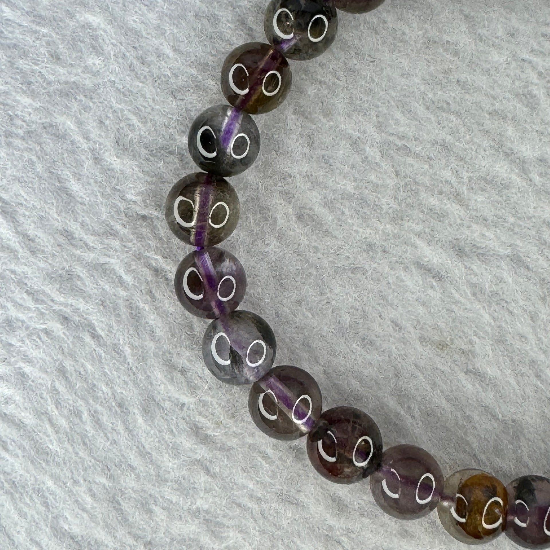 Natural Auralite Crystal Bracelet 极光手链 13.57g 7.2 mm 27 Beads - Huangs Jadeite and Jewelry Pte Ltd