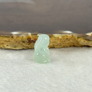 Type A ICY Sky Blue Jadeite Rabbit Mini Display 2.37g 10.0 by 7.0 by 17.3mm - Huangs Jadeite and Jewelry Pte Ltd