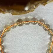 Natural Golden Rutilated Quartz Beads 天然金发水晶手链 19.90g 16cm 8.7mm 23 Beads - Huangs Jadeite and Jewelry Pte Ltd