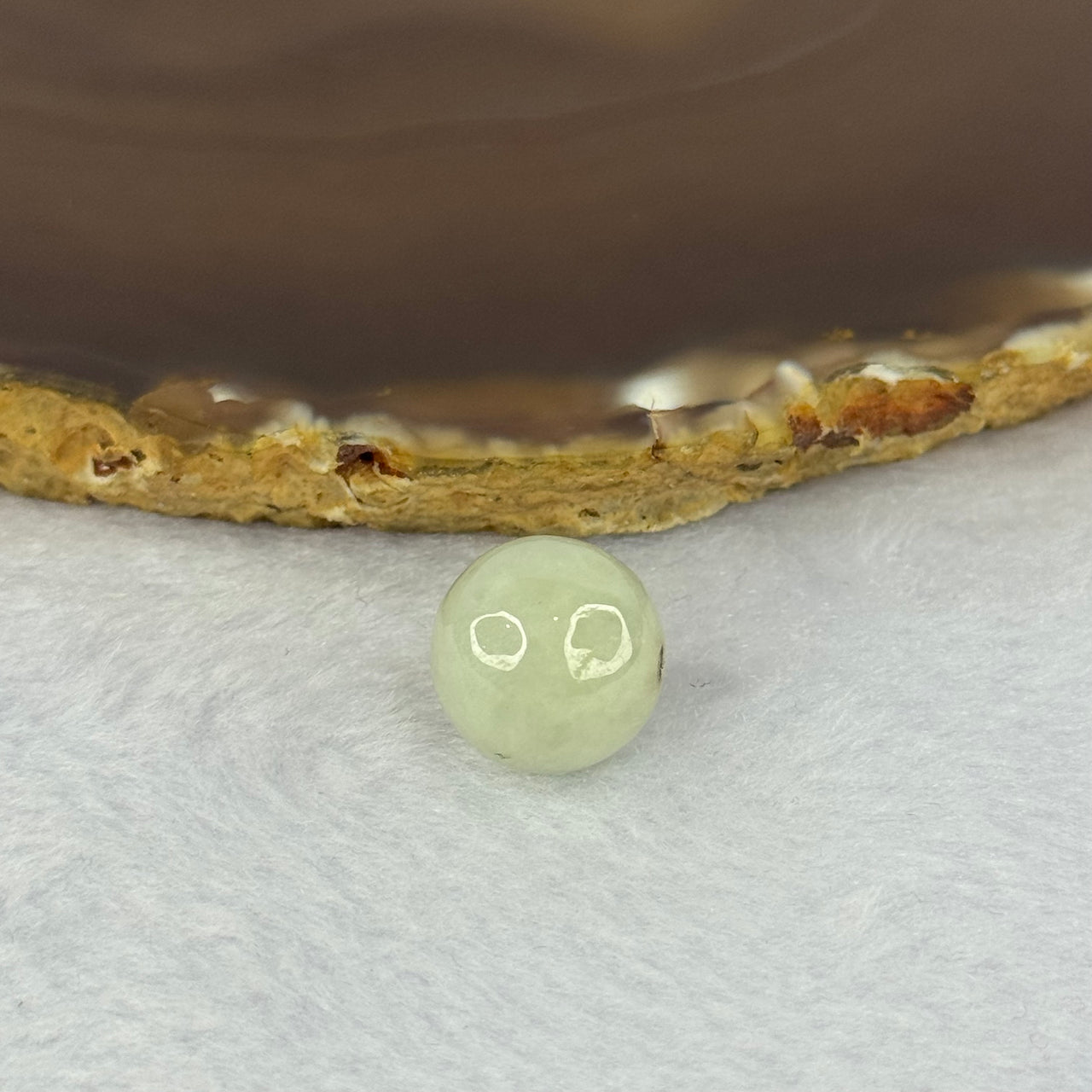 Type A Sky Blue Jadeite Bead for Bracelet/Necklace/Earrings/Ring 4.44g 13.8mm - Huangs Jadeite and Jewelry Pte Ltd