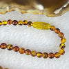 Natural Yellowish Brown Flower Amber Beads Necklace 天然金沙蜜花珀项链 9.70g 46cm 4.3 - 9.0mm 85 Beads