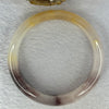 Transparent to White Purple Yellow Quartzite Jade Bangle 天山玉手镯 Internal Diameter 62.1mm 63.00g 16.1 by 8.7mm