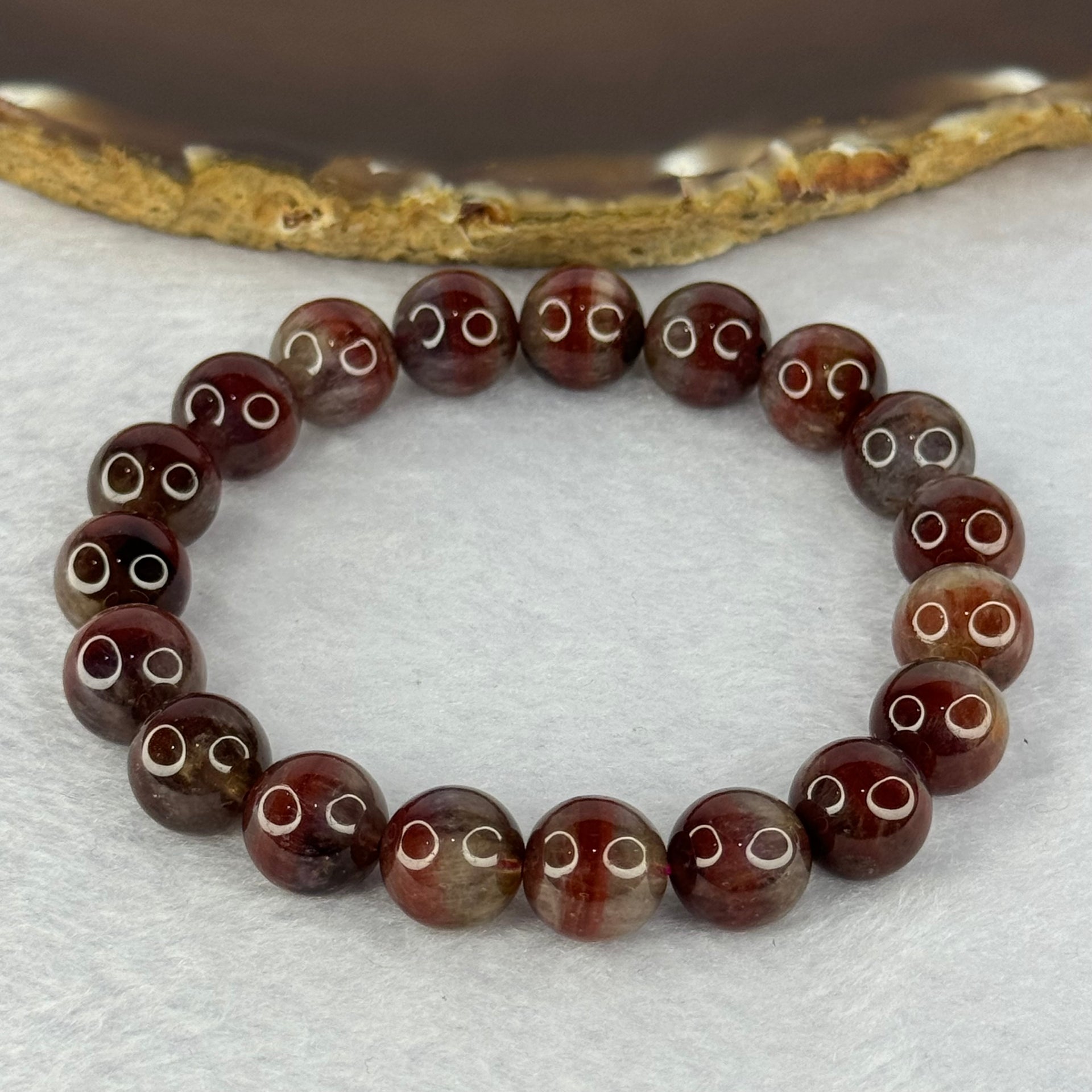 Above Average Natural Auralite 23 Bracelet 天然激光23手链 32.27g 17.5cm 10.9mm 19 Beads - Huangs Jadeite and Jewelry Pte Ltd