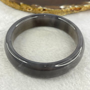 Natural Dark Grey Agate Bangle 48.57g Inner Diameter 53.9mm 14.6 by 7.6mm - Huangs Jadeite and Jewelry Pte Ltd