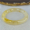 Transparent Yellow Orange Quartzite Jade Bangle 天山玉手镯 Internal Diameter 52.5mm 44.15g 10.8 by 10.3mm