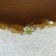 Natural Peridot in 925 Sliver Ring (Adjustable Size) 1.86g 7.5 by 5.5 by 4.0mm - Huangs Jadeite and Jewelry Pte Ltd