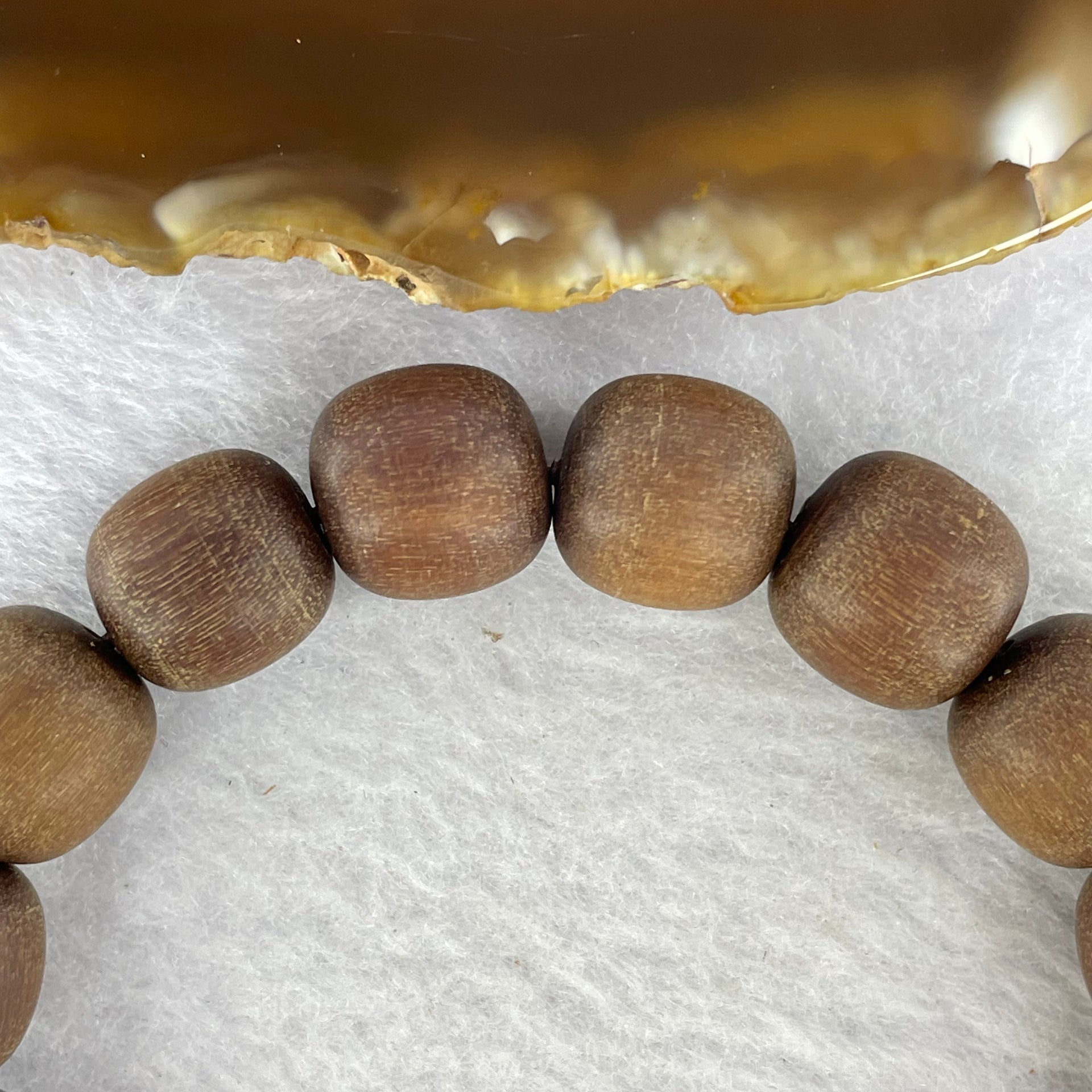 Natural Wild Australian Sandalwood 檀香 Beads Bracelet 21.05g 12.8 mm 17 Beads - Huangs Jadeite and Jewelry Pte Ltd