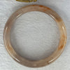 Transparent Pink with Purple and Orange Quartzite Jade Bangle 天山玉手镯 62.0mm 62.98 by 15.5 by 8.8mm