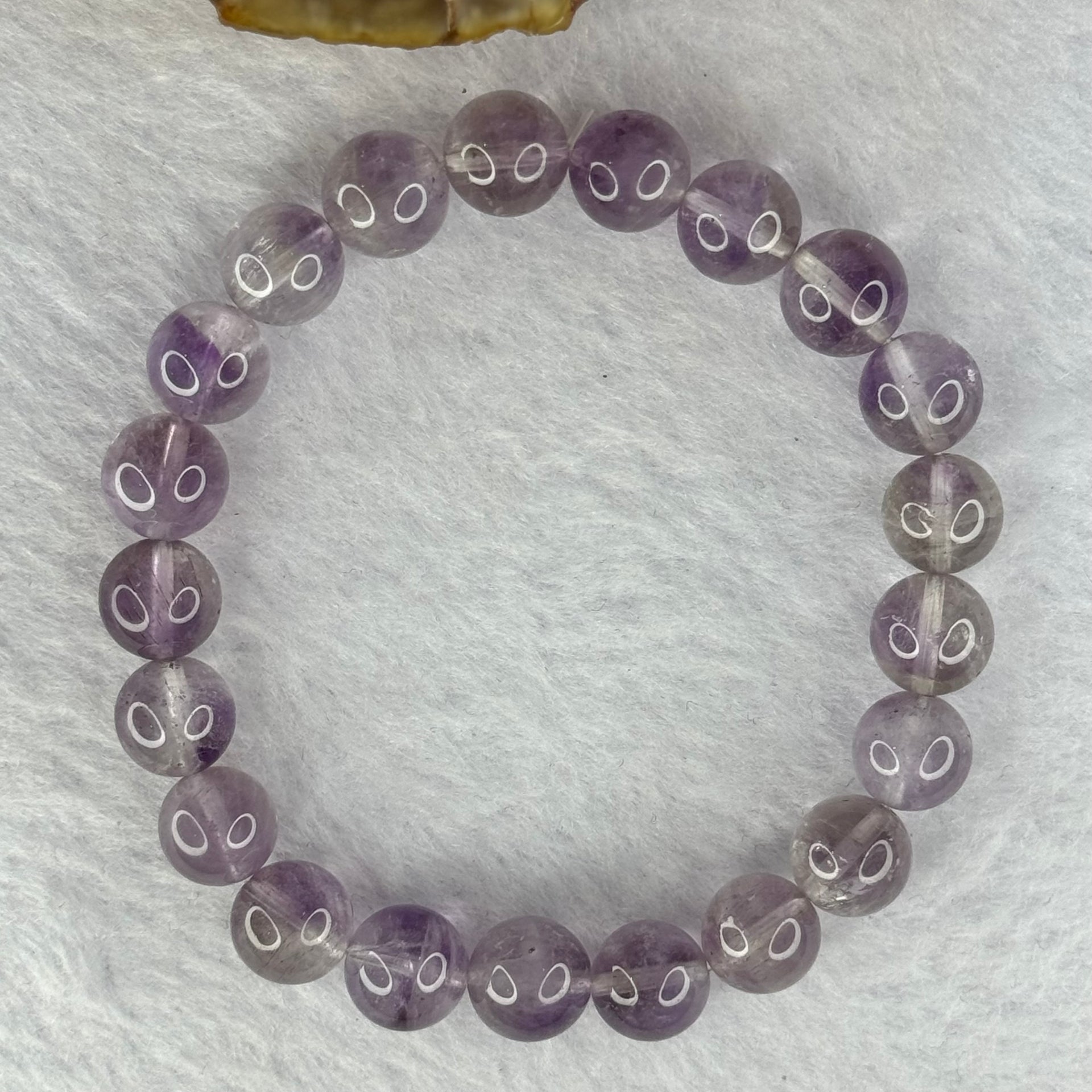 Natural Super 7 Amethyst Beads Bracelet 天然紫超七手链 22.03g 16cm 9.4mm 21 Beads - Huangs Jadeite and Jewelry Pte Ltd