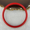 Natural Red Cinnabar Bangle with Inscription 28.10g Internal Diameter 63.4mm 9.4 by 6.0mm