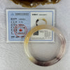 Transparent to White Purple Yellow Quartzite Jade Bangle 天山玉手镯 Internal Diameter 62.1mm 63.00g 16.1 by 8.7mm