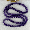 Good Grade Natural Amethyst Necklace 40.42g 54cm 7.3mm 79 Beads