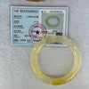 Transparent Yellow Orange Quartzite Jade Bangle 天山玉手镯 Internal Diameter 52.5mm 44.15g 10.8 by 10.3mm