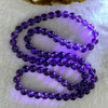 Good Grade Natural Amethyst Necklace 46.64g 53cm 7.8mm 75 Beads