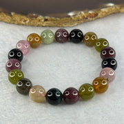 Good Grade Natural Tourmaline Beads Bracelet 好的天然碧玺珠手链 32.10g 16.5cm 10.3mm 19 Beads - Huangs Jadeite and Jewelry Pte Ltd