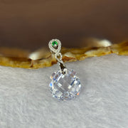 Crystals in Sliver Claps for Necklace 5.14g 14.1 by 8.3mm - Huangs Jadeite and Jewelry Pte Ltd