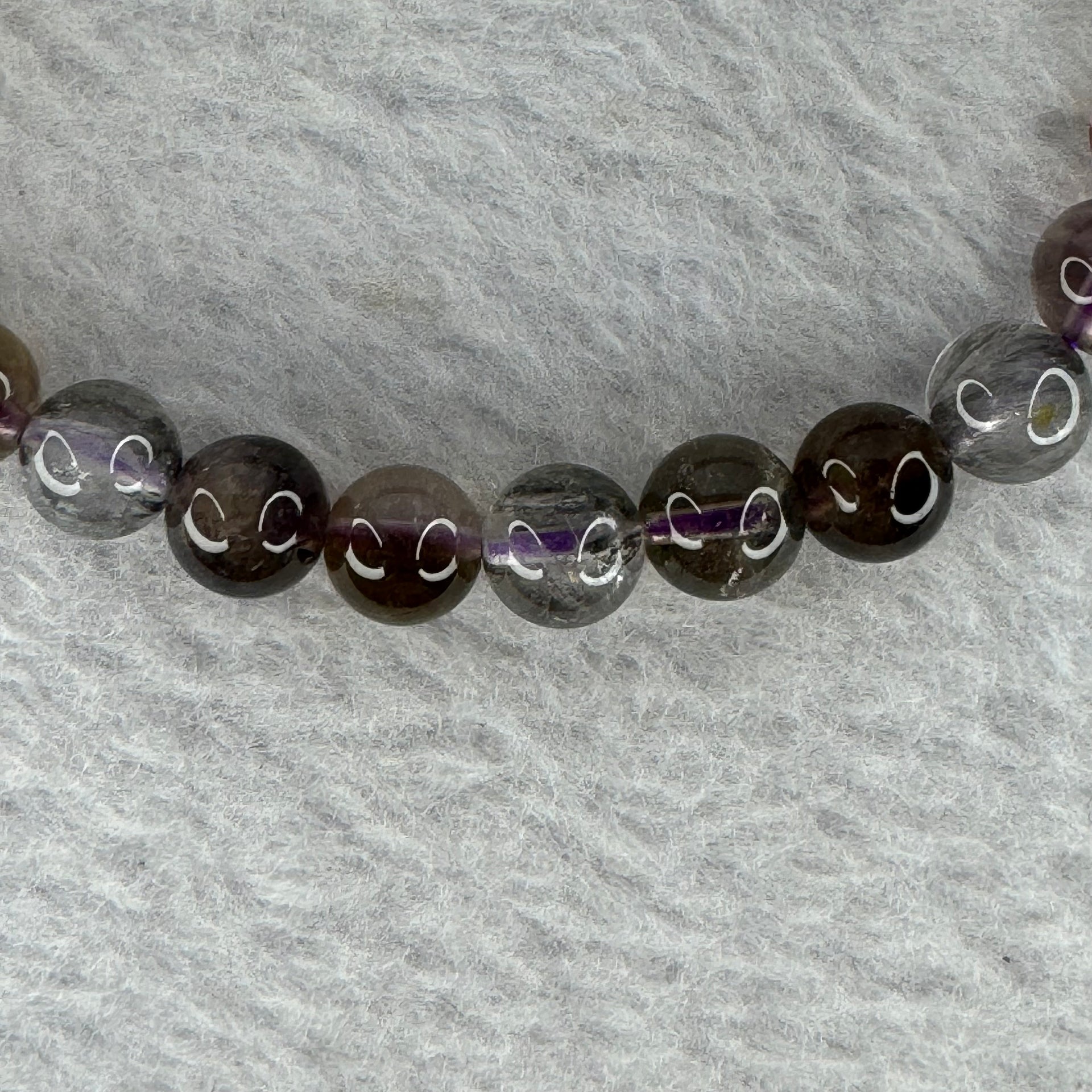 Natural Auralite Crystal Bracelet 极光手链 15.30g 8.0 mm 25 Beads - Huangs Jadeite and Jewelry Pte Ltd