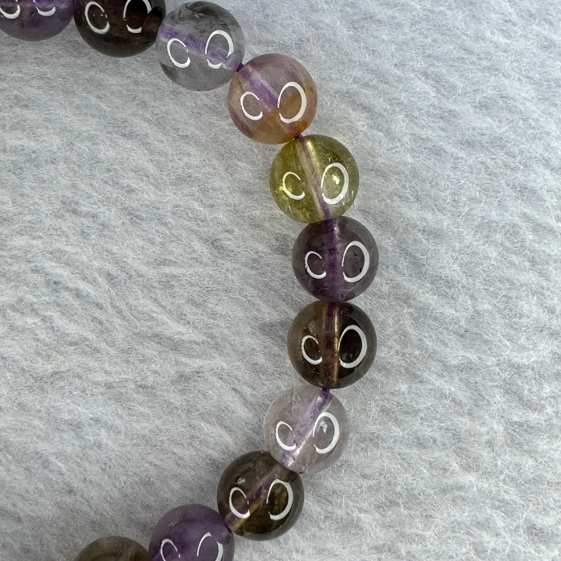 Natural Auralite Crystal Bracelet 极光手链 17.04g 8.3 mm 23 Beads - Huangs Jadeite and Jewelry Pte Ltd