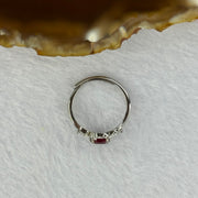 Natural Ruby in 925 Sliver Ring (Adjustable Size) 1.57g 5.8 by 3.6 by 4.0mm - Huangs Jadeite and Jewelry Pte Ltd