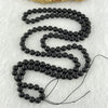 Natural Matt Black Gold King Amber Beads Necklace 天然黑金翁王琥珀手链 18.18g 68cm 8.2mm 1 Bead 6.8mm 106 Beads