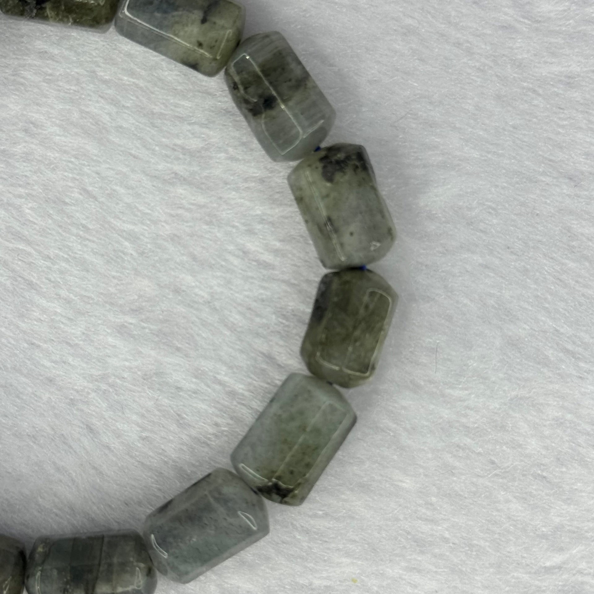 Natural Labradorite Bracelet 19.69g 15cm 11.9 by 7.7mm 15 Lulu Tong - Huangs Jadeite and Jewelry Pte Ltd