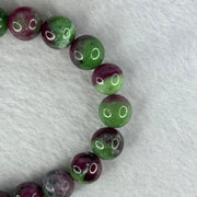 Natural Ruby and Emerald Zoisite Beads Bracelet 41.58g 16.5cm 11.7mm 18 Beads - Huangs Jadeite and Jewelry Pte Ltd