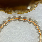 Natural Golden Rutilated Quartz Beads 天然金发水晶手链 15.46g 16cm 7.9mm 25 Beads - Huangs Jadeite and Jewelry Pte Ltd