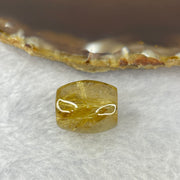 Good Grade Natural Golden Rutilated Quartz Crystal Lulu Tong Barrel 天然金顺发晶水晶露露通桶 
5.86g 16.4 by 13.7mm - Huangs Jadeite and Jewelry Pte Ltd