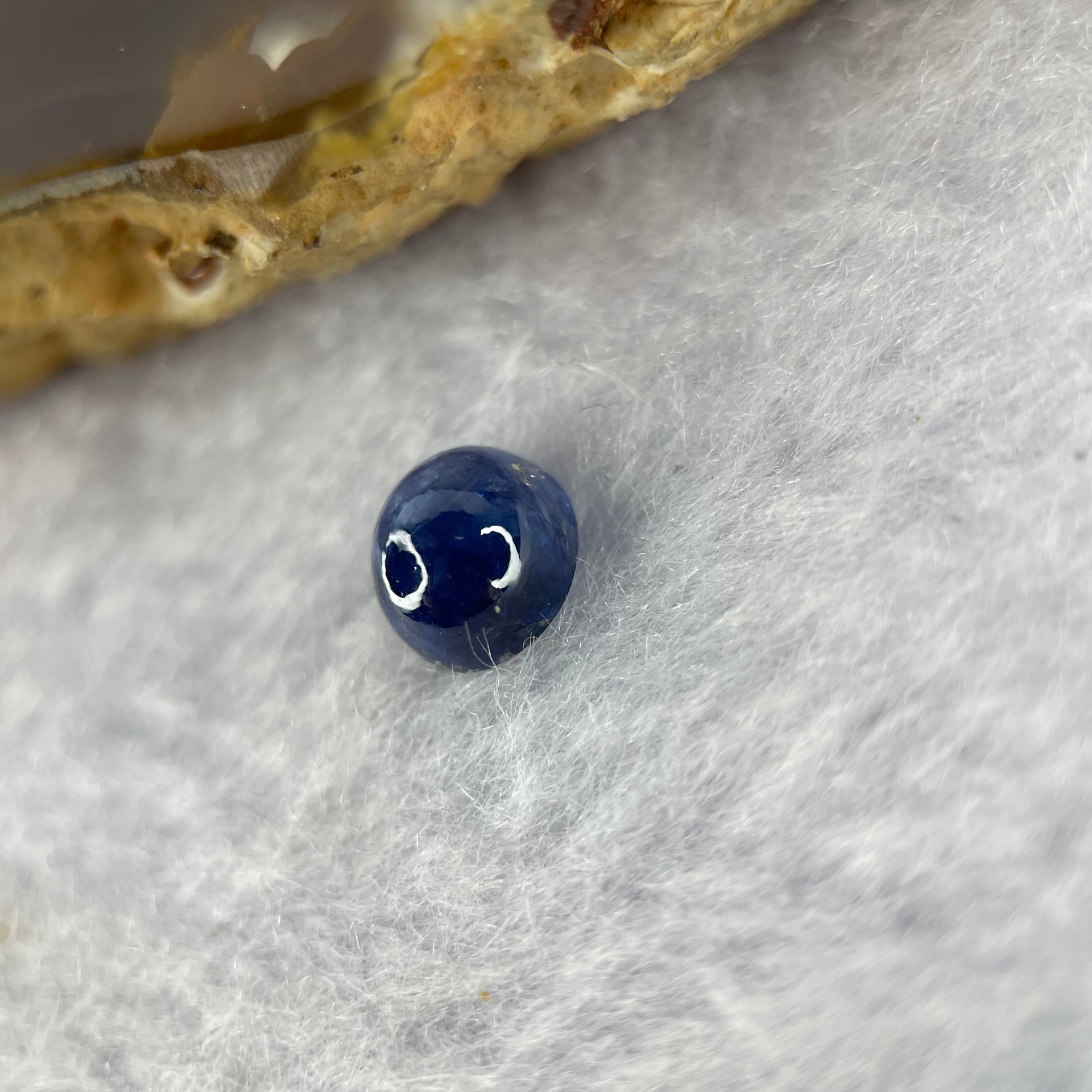 Natural Blue Sapphire Cabochon 2.20 ct 6.5 by 6.9 by 4.5mm - Huangs Jadeite and Jewelry Pte Ltd