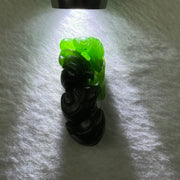 Natural Green Nephrite Bat Pendant 13.53g 41.4 by 16.6 by 13.2mm - Huangs Jadeite and Jewelry Pte Ltd