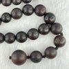 Natural Dark Red Medicine Amber Beads Necklace 天然红药琥珀项链 51.49g 68cm 90.0 - 15.6mm 71 Beads